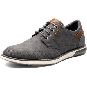 Casual Dress Oxford Shoes Men's Grey-Waxy Business Formal Comfort Derby Sneakers